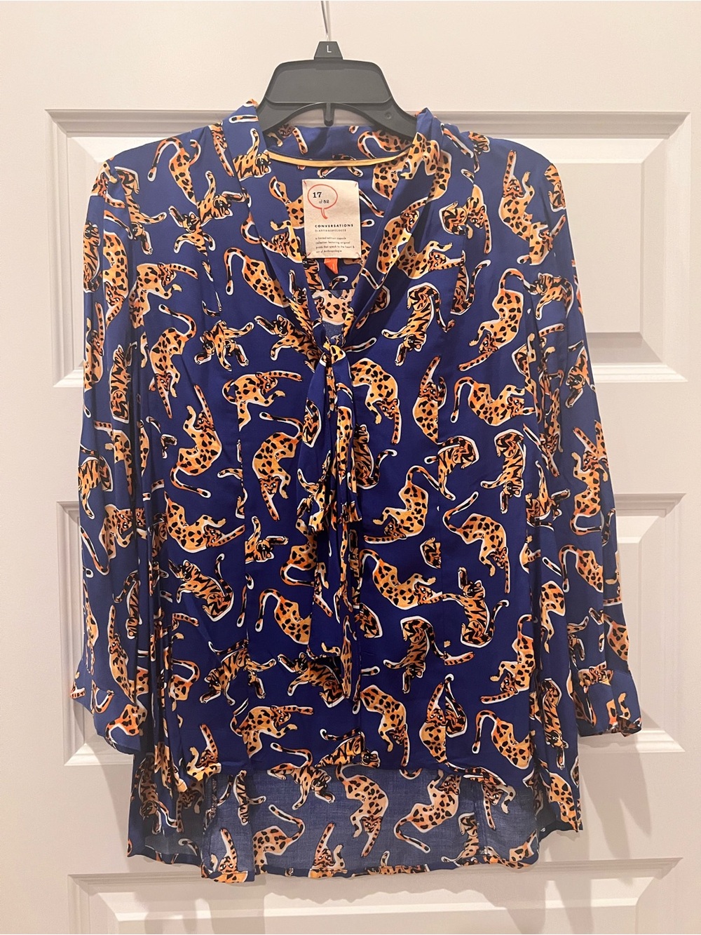 Anthropologie leopard blouse